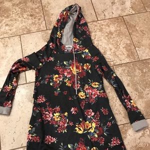 Hooded sweatshirt dress/tunic